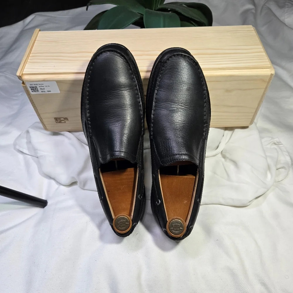Dr. Scholl's Black Leather Slip-On Loafers